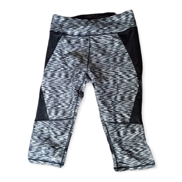 Calvin Klein Black And White Athletic Capri Pants With Meshing - Picture 1 of 5